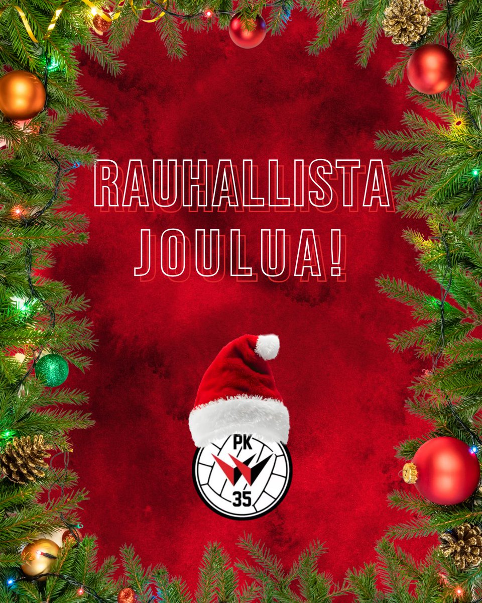 PK-35:n miesten edustusjoukkue toivottaa kaikille hyvää ja rauhallista joulun aikaa! 🎄