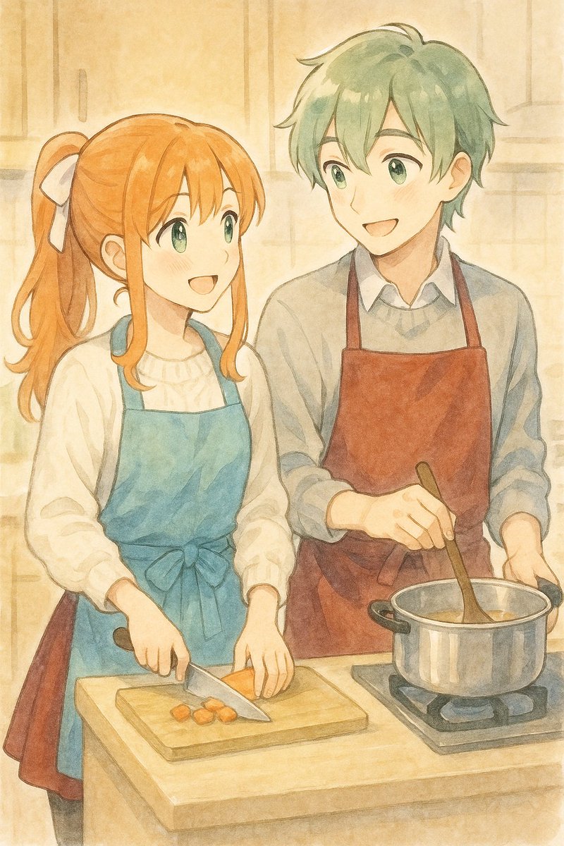 ちさとページ 2/5】【🍽️一番楽しい時間】 ちさ 「お皿ここでいいかな？何だか