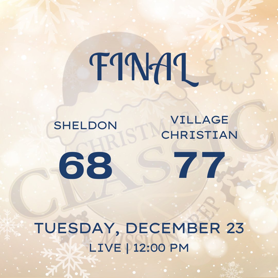 MPXmasClassic's tweet photo. Final: Village Christian gets the win 77-68. #0 Deion Lewis takes home Player of the Game! https://t.co/mxu7k3bTxE
