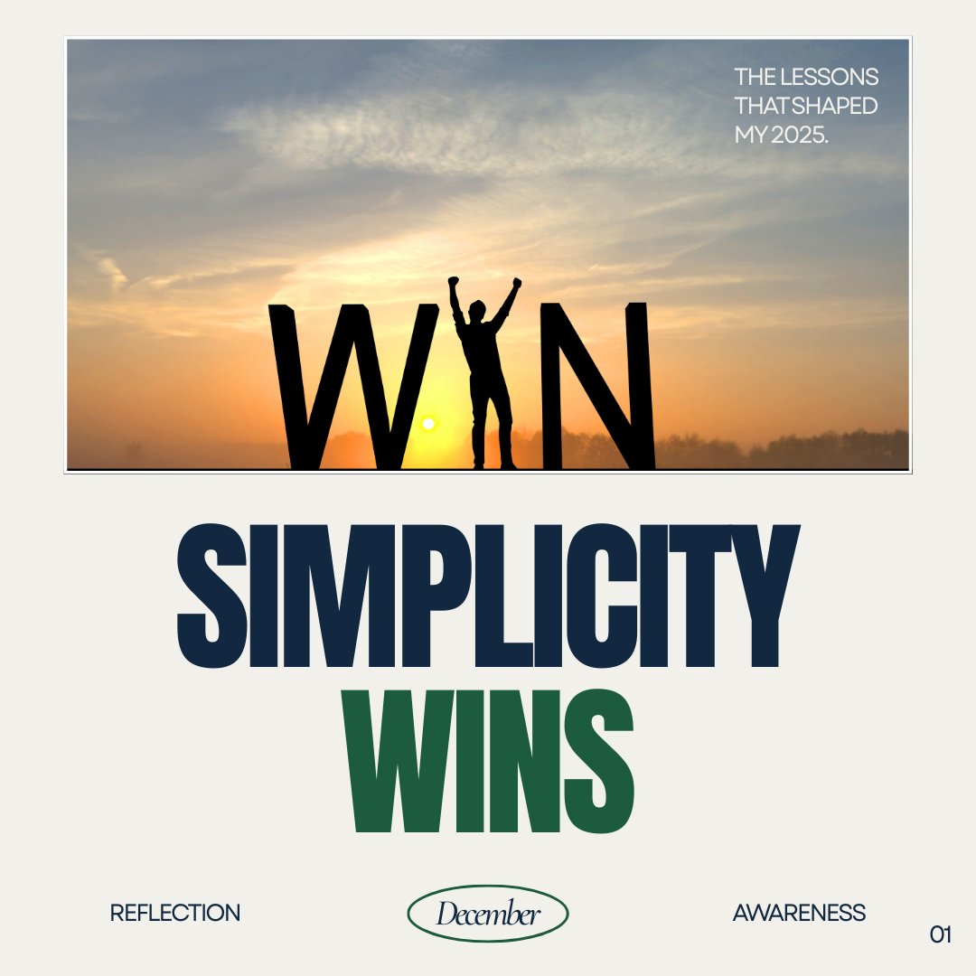 BenFinklea's tweet photo. 2025 in 4 lessons:
 1. Chaos doesn’t scale
 2. Systems = peace
 3. Energy > time
 4. Growth = focused consistency

Carry the wins. Leave the noise.
#Leadership #BenFinklea #YearInReview https://t.co/jAgbsf5gC1