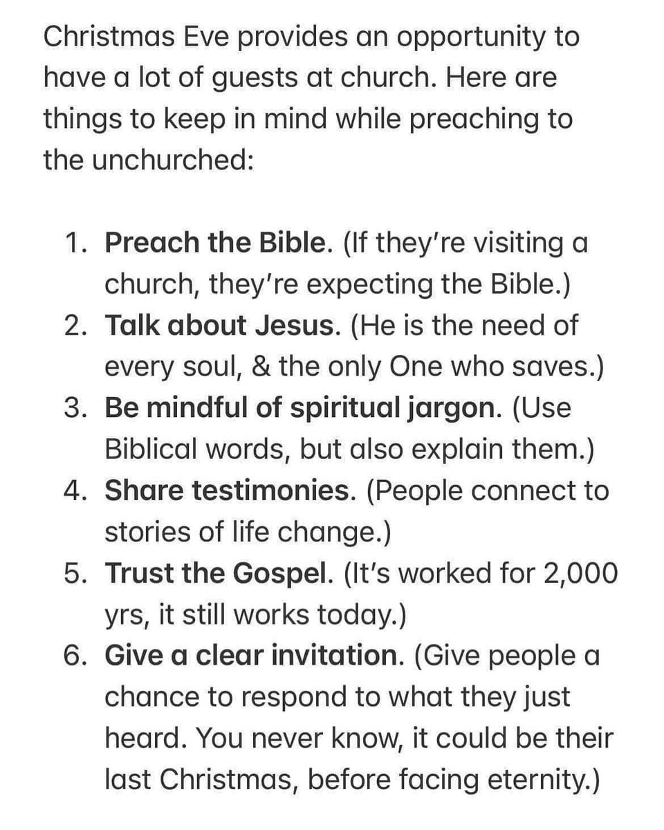 shane_pruitt78's tweet image. 6 things to keep in mind while preaching to guests &amp;amp; the unchurched this #christmaseve and #christmas.