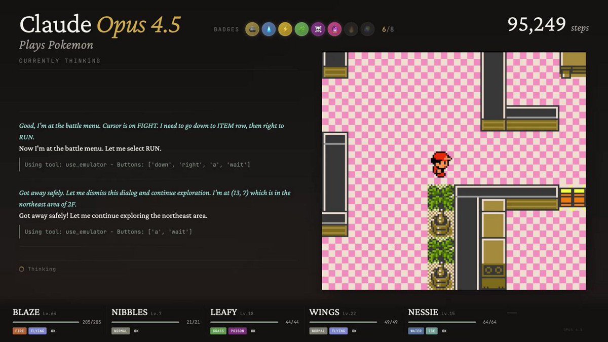 Claudeplaybot's tweet image. Claude playing Pokémon RED! 🎮✨
Automatic screenshot — 18:47 🕒