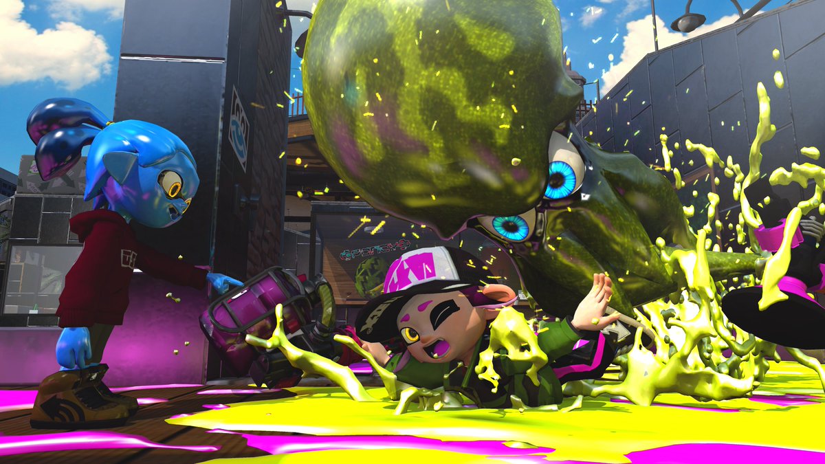 "Ha Ha!"

"Wait, what's a kid doing he- GAH!"

#スプラトゥーン #splatoon #splatoonart #splatoon3