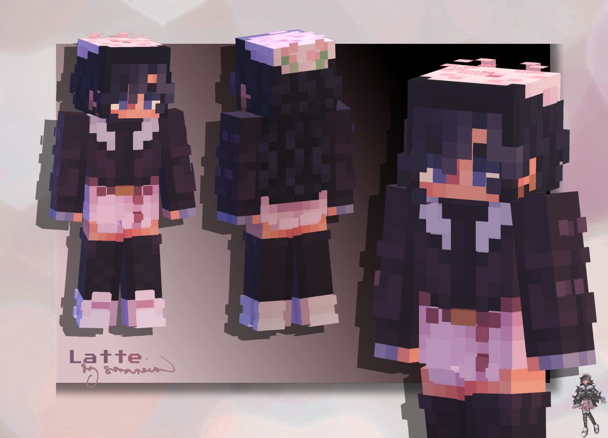 minecraft skin commission 🤍🤍 thank you 𑁊・ ᵕ ・𑁊 #VGenComms