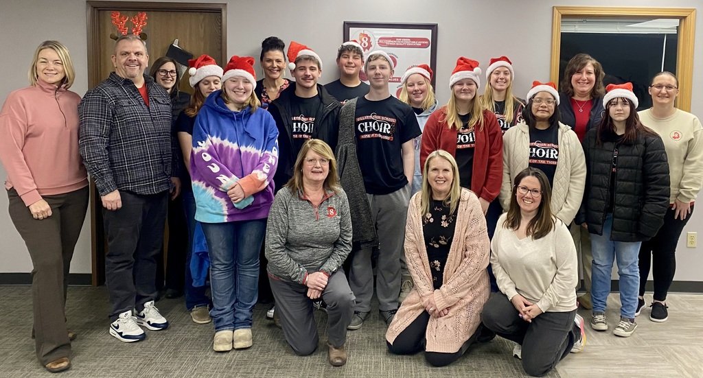 We were treated to an amazing surprise before the holiday break. Gillett High School students came caroling at CESA 8! 🎤🎄 Thank you for sharing your talent and spirit with us! 💙