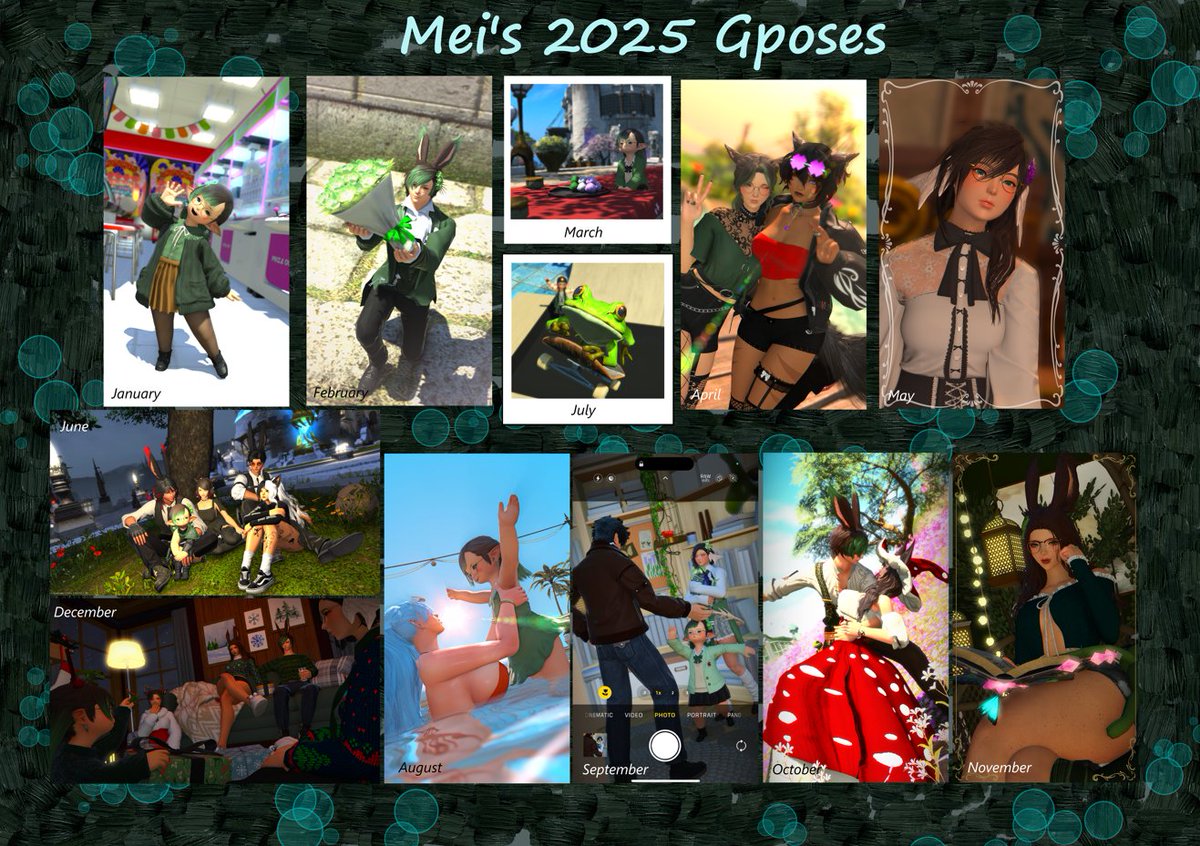 It's been a fun year for Gposing, I met a lot of ppl, made new friends and improved a bit on Gposing. :D Merry Christmas everyone! ⭐⭐️
(Not the best at editing but here's a pic from each month of 2025)
