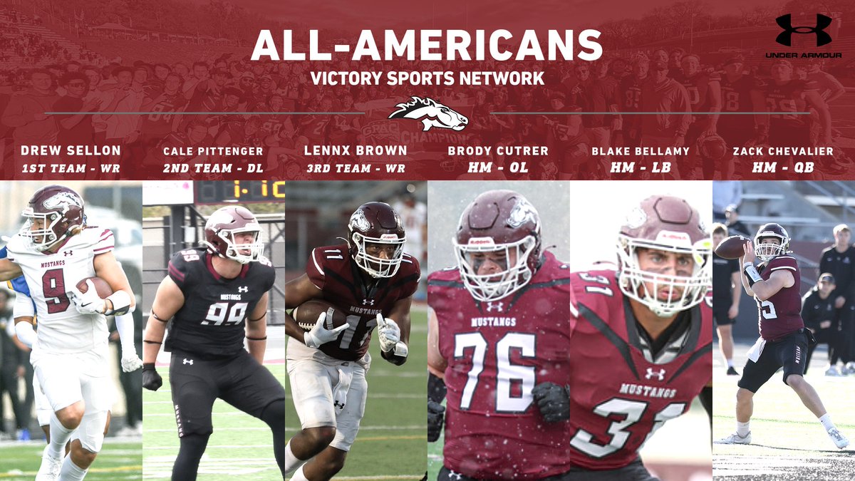The Mustangs had 6 players named to the VSN All-America teams! Congratulations men!