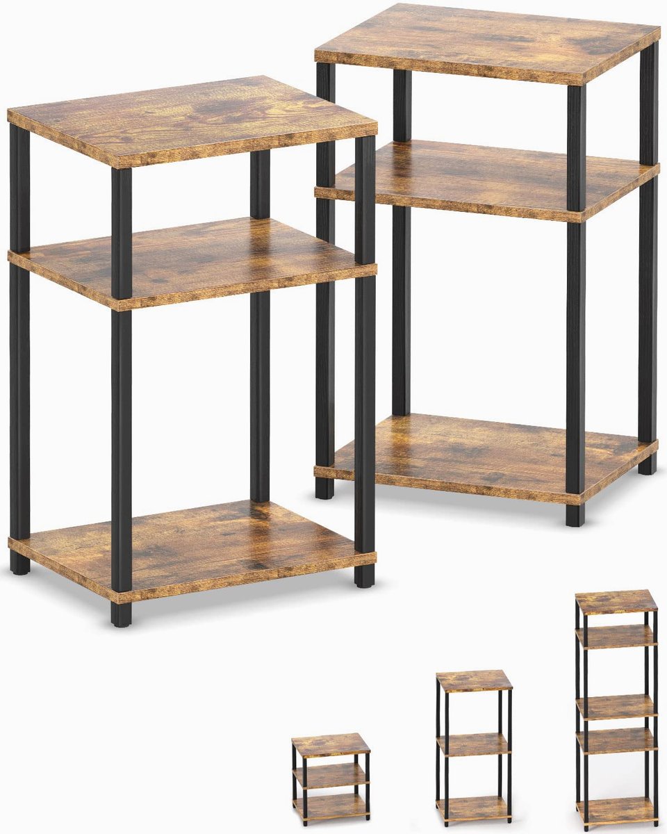 Homee_Deecor's tweet photo. WOODYNLUX End Table Nightstands Set of 2, 3-Tier Bedside Tables, 5-Tier Shelf Bookcase, Nightstand Accent Table for Couch, Living Room, Bedroom, Rustic Brown and Black, Easy Assembly.

 Rating ⭐ : 4.7
 Check Amazon price >> 🔗 : https://t.co/YPvFM3elm5 https://t.co/KqNvrfHd1G