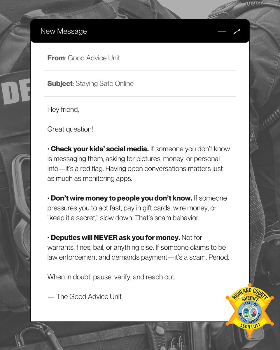 RCSD's tweet photo. It's #TipLineTuesday! RCSD is answering our most asked questions, providing helpful tips for staying educated and safe. ✏️ This week, here are a few tips for staying safe online! https://t.co/UWhBs5MP5v