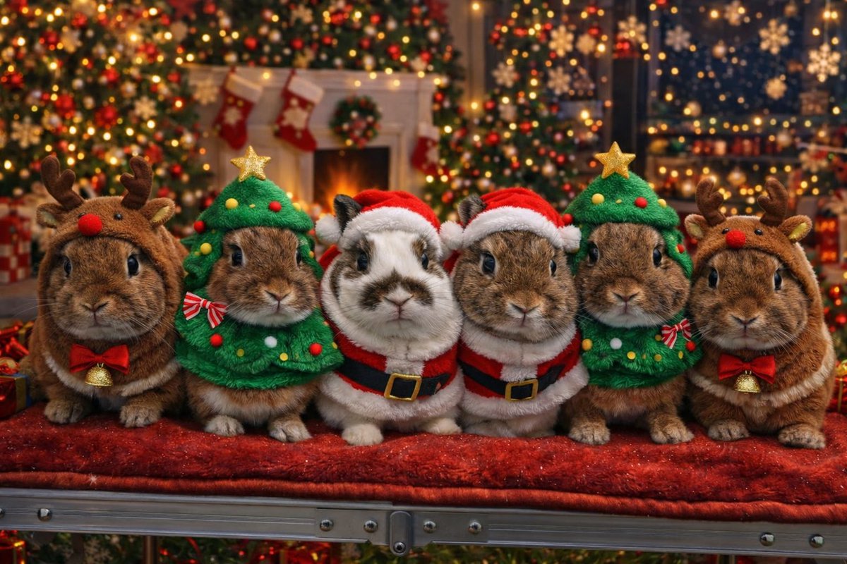 クリスマスイヴ🎄🤶
楽しい💕クリスマスになりますように✨わしゃわしゃ隊🐰🐰🐰🐰🐰🐰より
#わしゃわしゃ隊