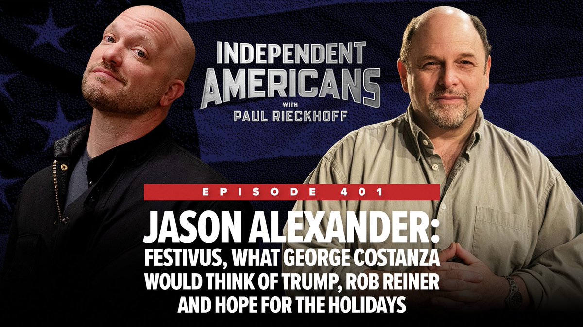PaulRieckhoff's tweet image. ⚡️ Jason Alexander (@IJasonAlexander) on Festivus, What George Costanza Would Think of Trump, Rob Reiner, and Hope for the Holidays. New Independent Americans: The Annual Festivus Special! 

Watch @indy_americans on YouTube now: youtu.be/MknIr8LRkf4?si…

Listen on Spotify,…