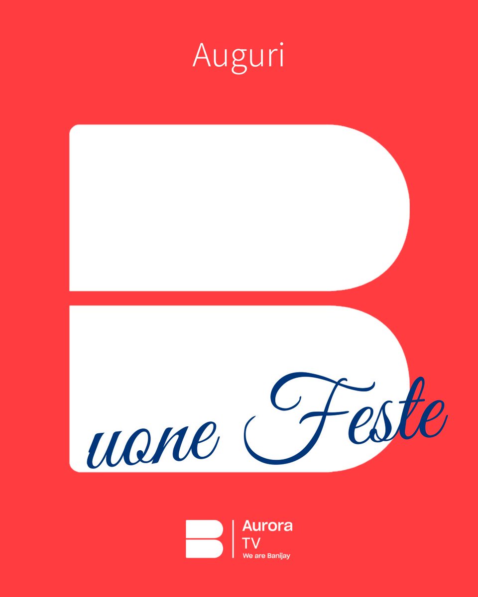 AuroraTV vi augura Buon Natale e un Felice 2026.
Che sia un anno pieno di storie da raccontare ed emozioni da vivere insieme. Grazie per averci accompagnato nel 2025.
Continuate a seguirci per tante novità e sorprese in arrivo.
#AuroraTV #WeAreBanijay #BuonNatale #Buon2026