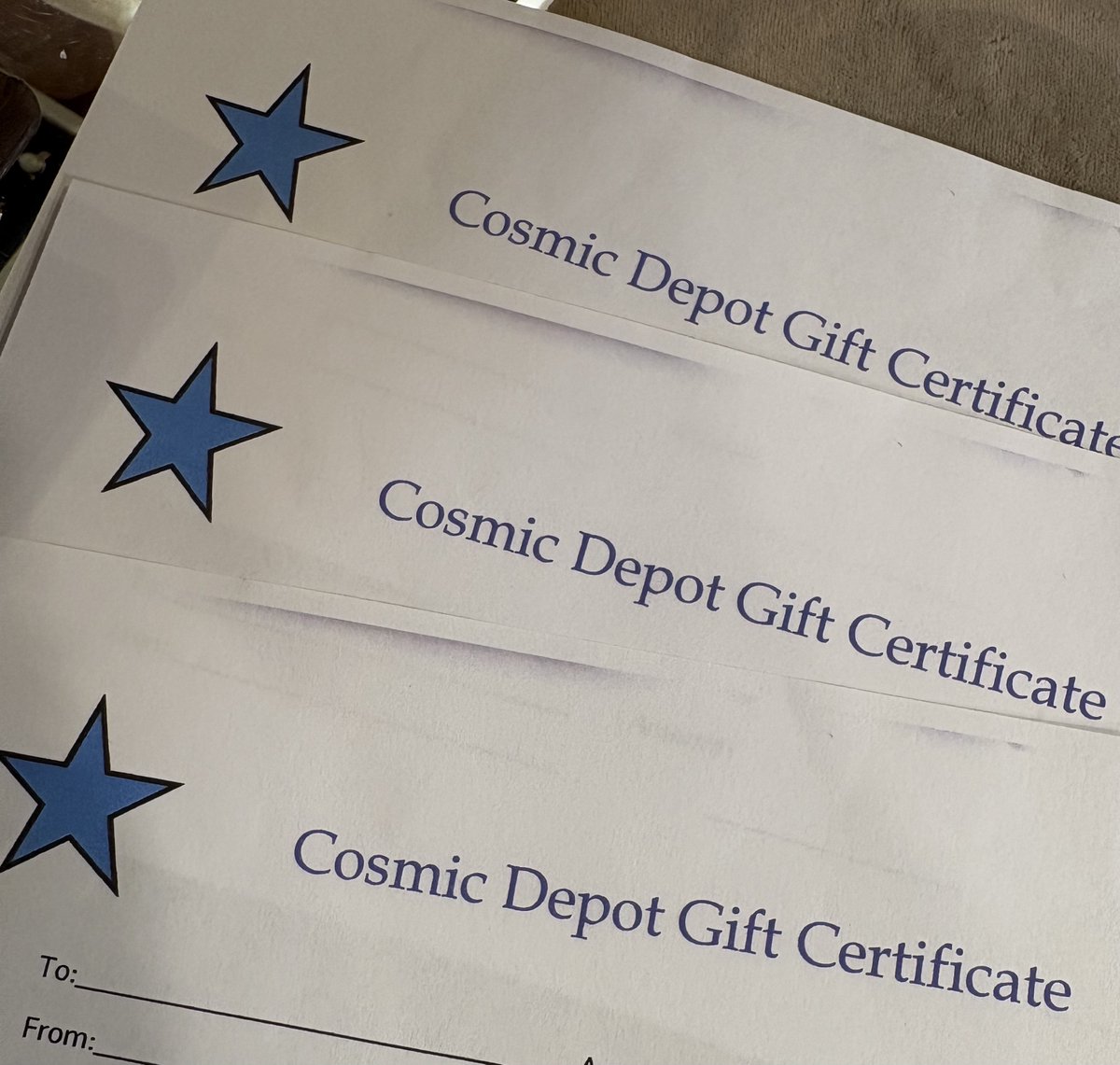 TheCosmicDepot's tweet photo. Give the gift of whimsical shopping this holiday season. Our gift certificates never expire so you can take your time to find the perfect thing! 🌙💜✨ https://t.co/88it4CWBRE