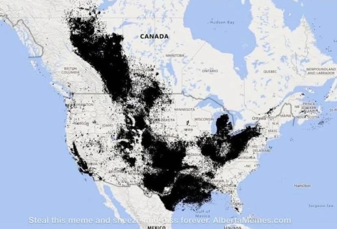 SonnyBobiche's tweet image. Oh, yeah. check out the location of the North American oil fields.