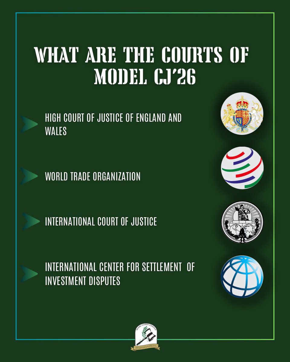 ModelCJ26's tweet image. We are pleased to announce that the courts of the 14th annual session of Model Courts of Justice have been officially declared.