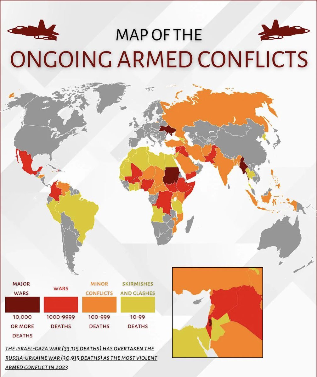 Mapsrandomly's tweet image. Map of the ongoing armed conflicts