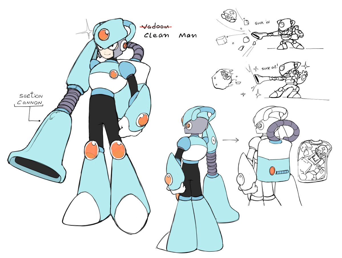 Robot Master Design - Clean Man

He uses his cannon to pull objects out of his arena and shoot them all at once, so you need to dodge attacks coming from both sides.

it was fun, i like him
#MegaManDO  #DesignARobotMaster