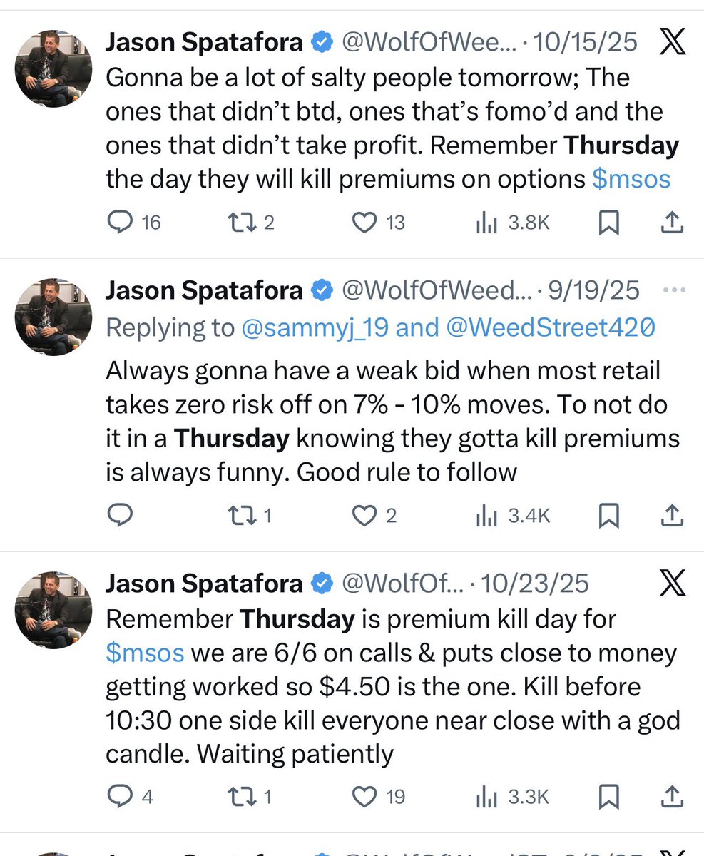 This is not an apples to apples comparison, not even close. I’m not on board with the manipulation on every down tick on normal days, Thursday/Friday u get normal pressure, cashtags going dark a new one for me; that being said Thursday was different. If u weren’t such an assbag