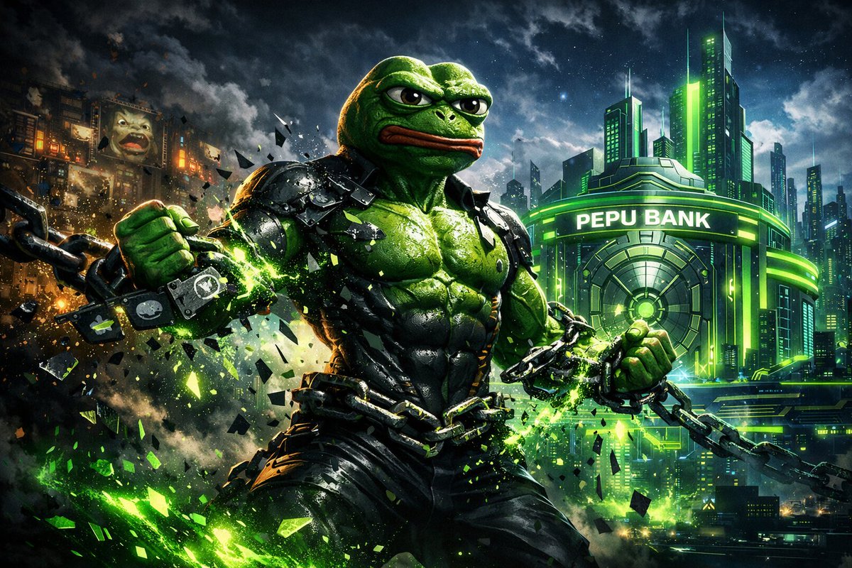 Hype dies. Value survives.

Pepe Unchained breaks the meme cycle.
#PepuBank stores and grows the value.
No noise. No empty pumps.

Just memes evolving into real financial power.
If you’re here now you’re early.

🔁 RT to unchain value
❤️ Like if you see it
💬 Comment UNCHAINED