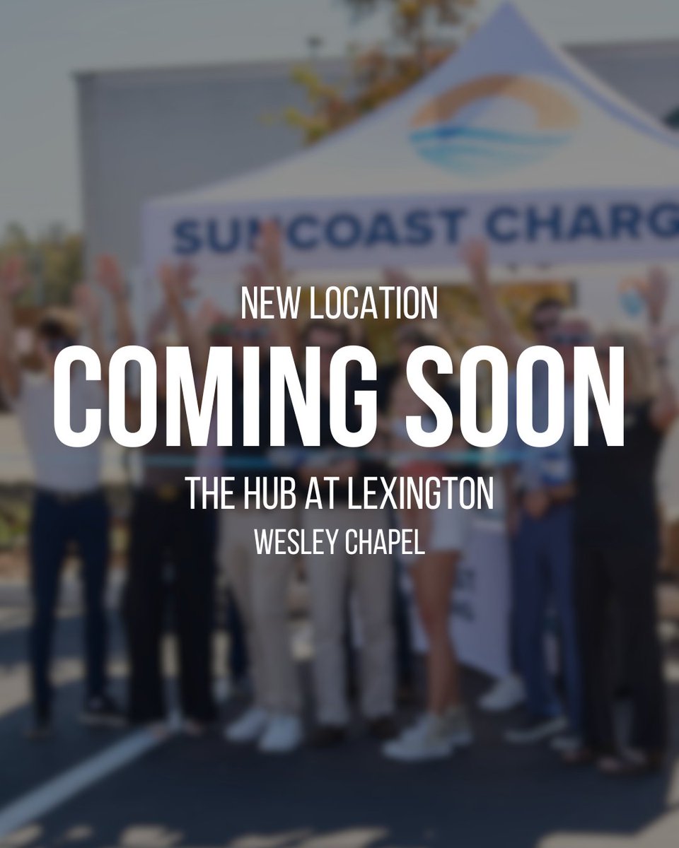 SuncoastChrg's tweet photo. Suncoast Charging is heading to Wesley Chapel — Spring 2026. ⚡
We’re proud to be joining such an amazing group of businesses and bringing convenient, clean charging to where life already happens. 🌴 https://t.co/1kZtINMwsD