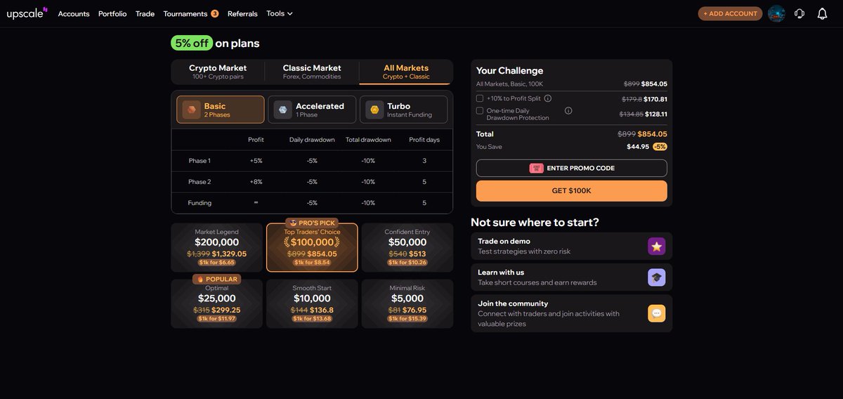 Alright fam, let's pick it up from where we stopped.

So in my quest for means of cashing in 2026, I've signed up wit <a href="/UpscaleTrade/">Upscale</a> 

it's time to leverage their cutting edge tools and prop offer.

prop has been limited to the forex marked, but here is Upscale bringing the skill