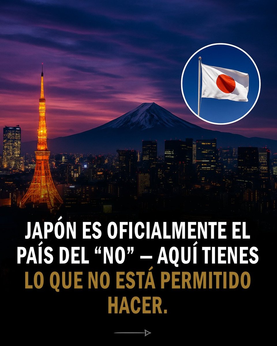 Japón es oficialmente el país del "no" - Aquí tienes lo que no está permitido hacer. 🧵