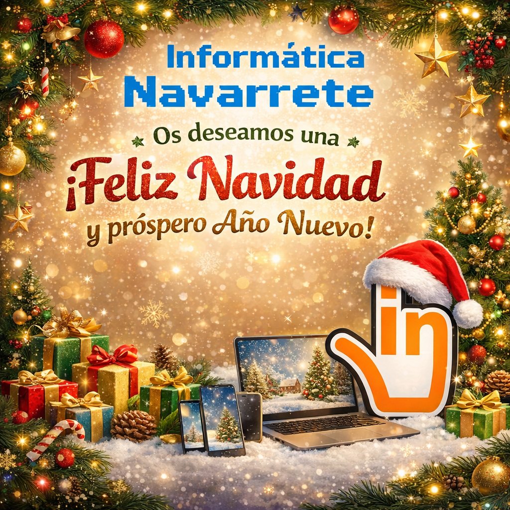 InformaticaNava's tweet photo. Desde Informática Navarrete queremos desearte una Feliz Navidad y darte las gracias por confiar en nosotros. 🤗
Ha sido un placer acompañarte este año y esperamos seguir haciéndolo el próximo ayudándote.
🍾🥂 ¡Felices fiestas y un 2026 lleno de salud y buenos proyectos! 🥂🍾 https://t.co/oM4ycvCNDF