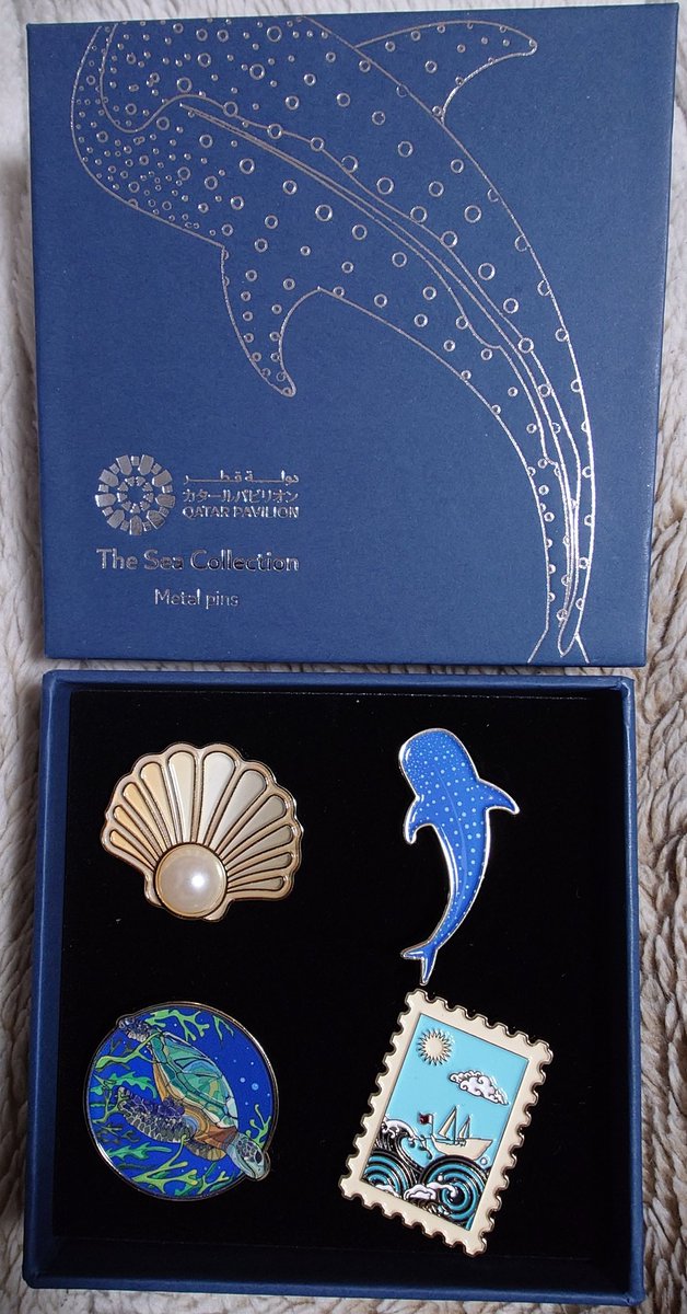 万博のカタールパビリオンお土産ピンズセット めちゃオシャレ