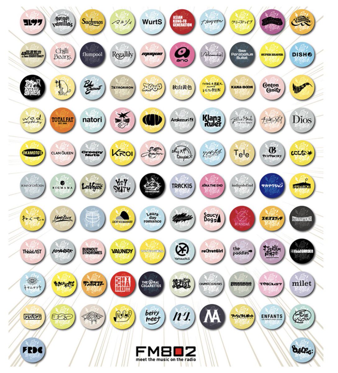 レディクレ缶バッジ　おまとめ レディクレの缶バッジAoooと秋山黄色が横並びでうれしい ほしい缶