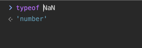 Funny how Not a Number is actually a number. phewww