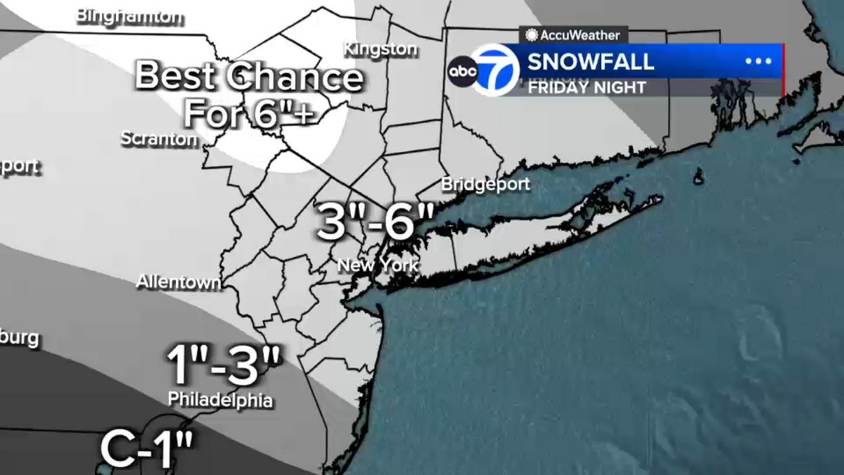 ABC7NY's tweet image. Storm to bring widespread snow, mix and hazardous travel to Tri-State area Friday into Saturday abc7ny.com/post/storm-bri…