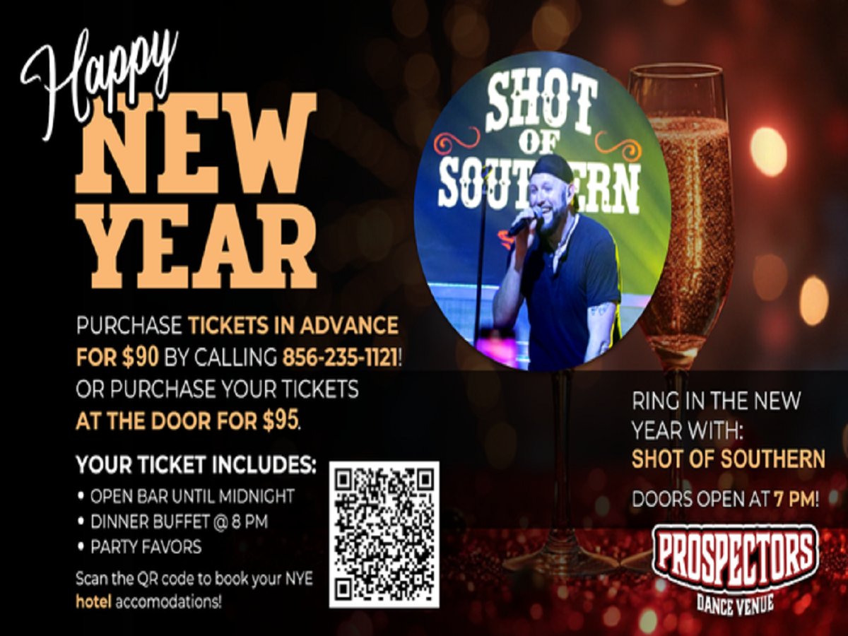 ProspectorsRest's tweet photo. Enjoy Christmas Eve dinner from our regular menu. Reservations on website parties of 8 or less. Larger please 856-235-1121

Save Dates
● Dec 25 CLOSED
● Dec 27 Bullzeye Band Doors Open 6:30pm concert 7pm
● Dec 31 New Years Eve Click link for details: https://t.co/ajMtw3SQuJ https://t.co/rIVoDFv3IU