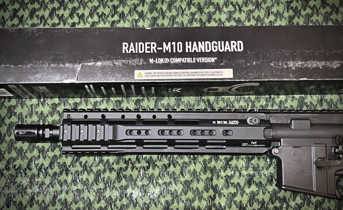 詳細】 BCM RAIDER-M10 ハンドガード + 東京マルイ ガスブローバックM4