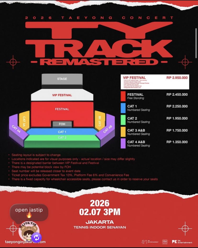 LITA.TIX | Jastip Tiket Taeyong Chen EXO tweet media