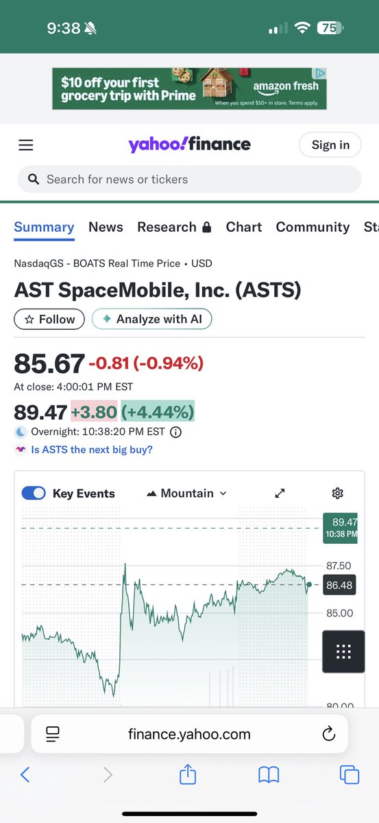 SpaceMobASTS's tweet photo. $ASTS launch well on its way!! 🚀🛰️ https://t.co/p940IqkVj9