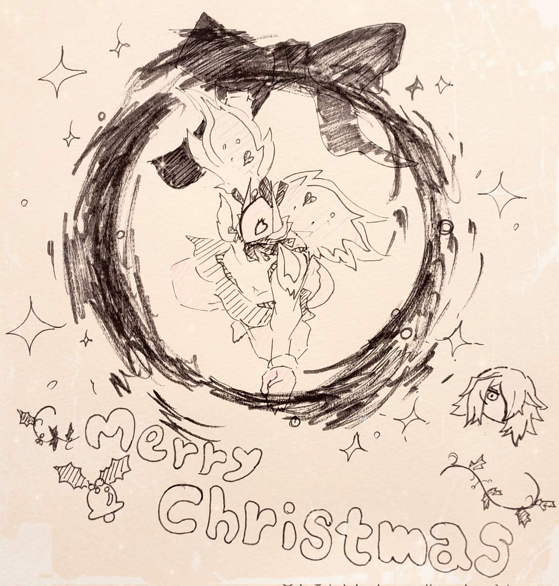 クリスマスリース✨🎄🌠 ※スサノオが女子高生設定です, image size:1146x1200