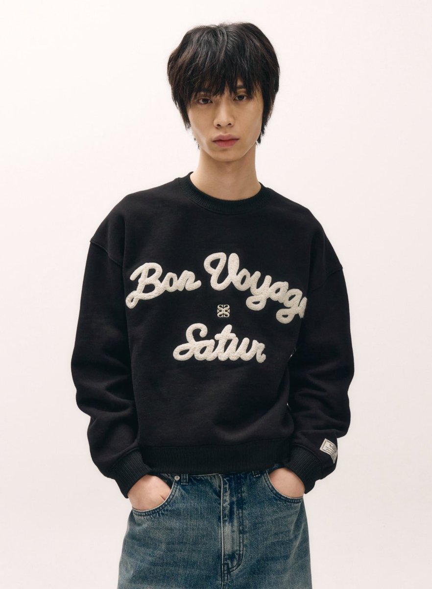 jukjikh's tweet photo. พรีเสื้อ #SATUR Bon Voyage Boucle Sweatshirt - Black

• ตัวละ 2150.- (มัดจำ 1080.-)
• Size อก S 45” / M 47” / L 49” / XL 51”

💳รับบัตรเครดิต+2%

📦ค่าส่ง 50.-
⚡️รอสินค้าประมาณ 7-12 วัน

#พรีออเดอร์ #พรีออเดอร์เกาหลี #preorder #korea #เสื้อ #Sweather https://t.co/3Wz6FyXasL