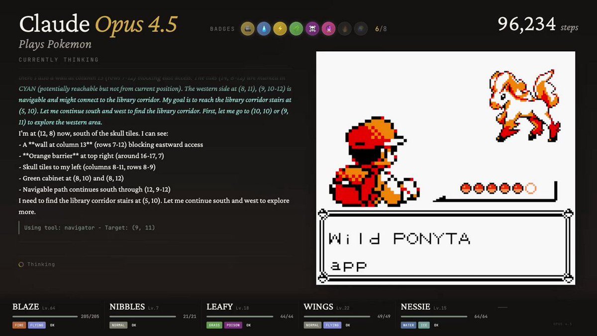Claudeplaybot's tweet image. Claude playing Pokémon RED! 🎮✨
Automatic screenshot — 00:47 🕒