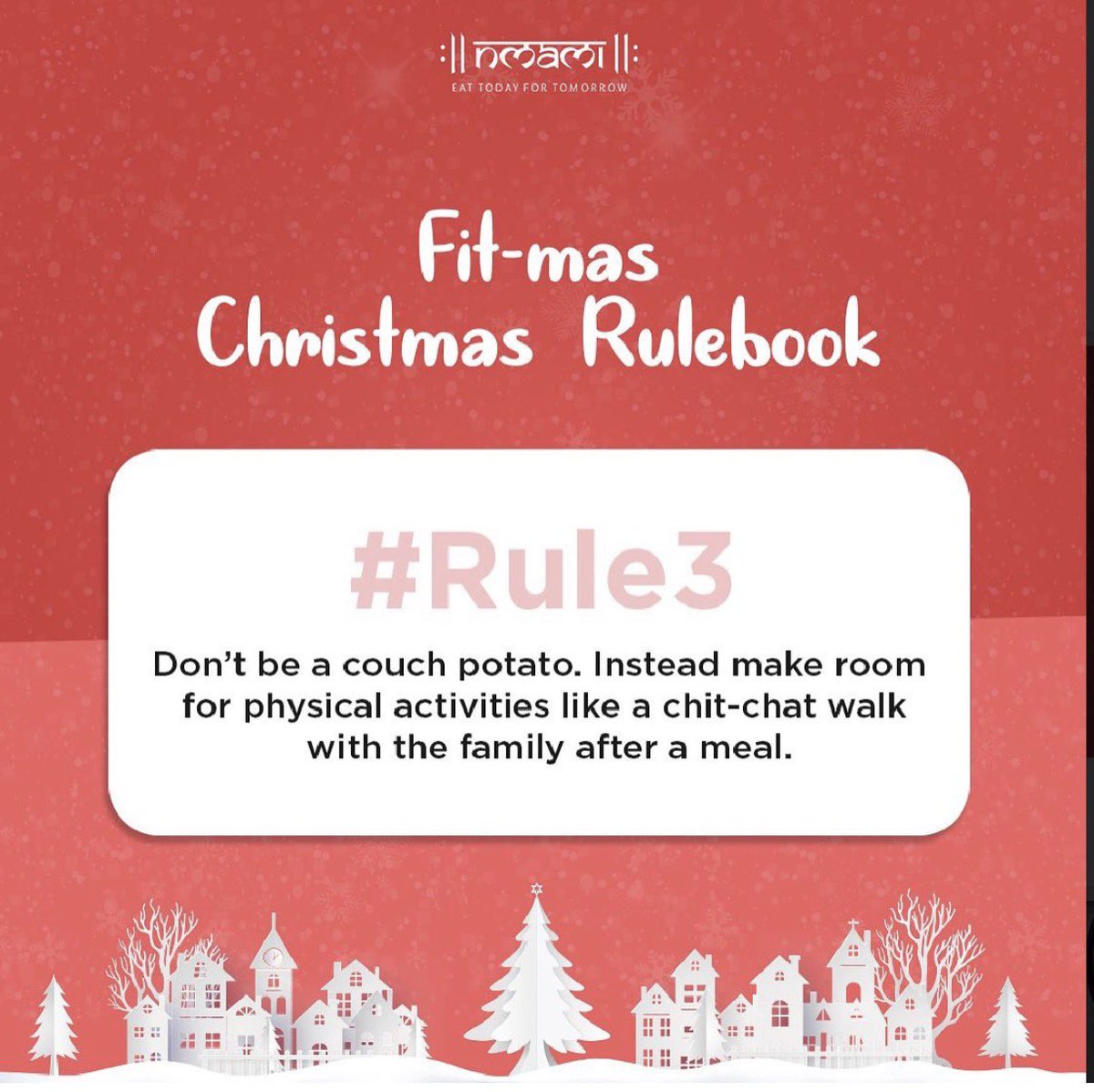 nmamilife's tweet image. Get off that couch! Its time to have a heart-to-heart with the family!
—
#Nmamilife #NmamiLifeGirl #EatTodayForTomorrow #Nutrition #Nutritionist #Diet #Dietitian #Health #Lifestyle #Nmami #NmamiAgarwal