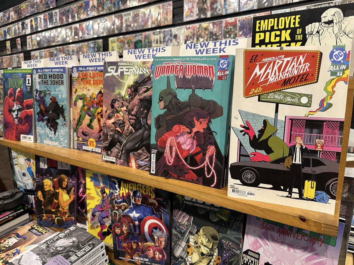 Open from 10AM-5PM for new comic book day on X-Mas eve, drop by and see us! We will be closed Thursday, and back to regular hours on Friday.