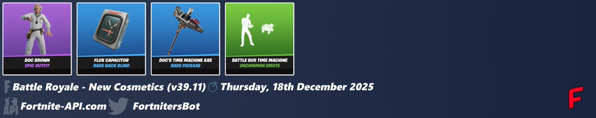 FortnitersBot's tweet image. #Fortnite Battle Royale - New Cosmetics (v39.11) • 24th December 2025