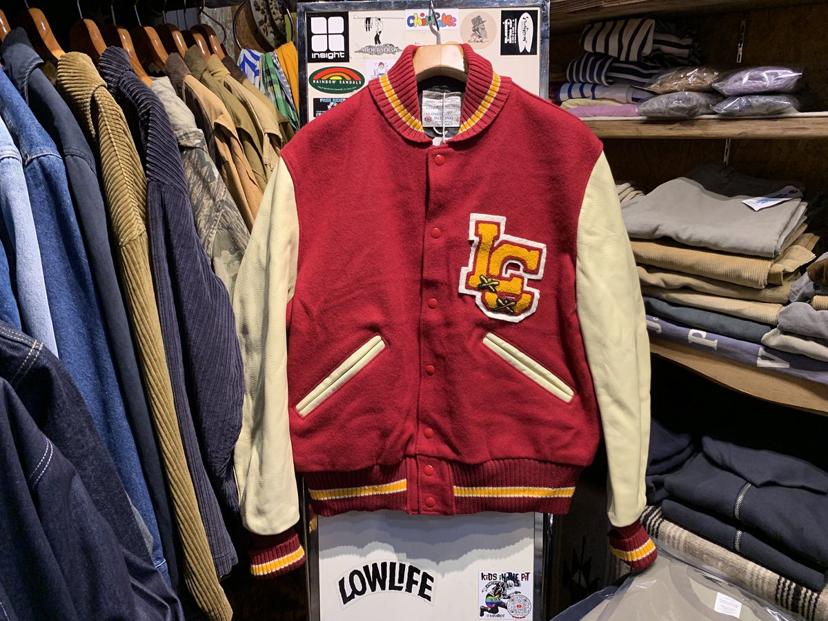 希少！美品USA製DELONG オールレザースタジアムジャンバー⭐️カッコいい❣️ DeLong（デロング） オールブラック 無地 スタジャン DeLONG AWARD