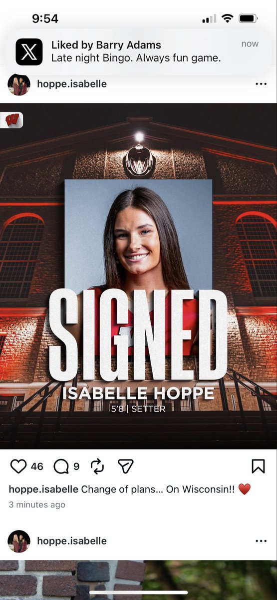 DennisPunzel's tweet image. Filling the setter vacancy: @BadgerVB lands Isabelle Hoppe, a top ranked setter in 2026 class. Originally signed with Pitt, but got release after Panthers signed Penn State transfer Izzy Starck. How the wheels turn.