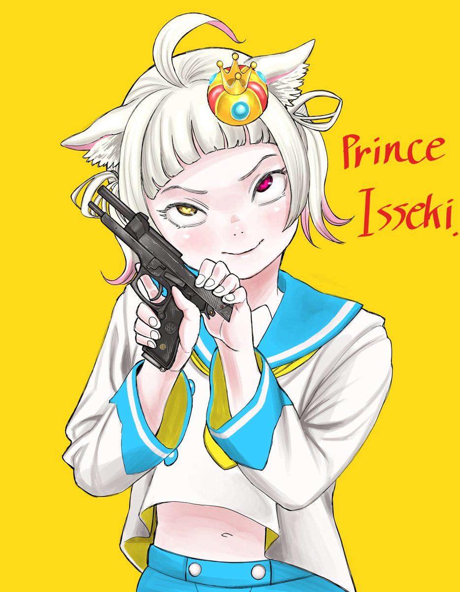 #イッセキングアート
アクション映画好きの王子殿にまた銃をもっていただいた!
ダイハードでも愛用武器だったはずのベレッタM92FS 