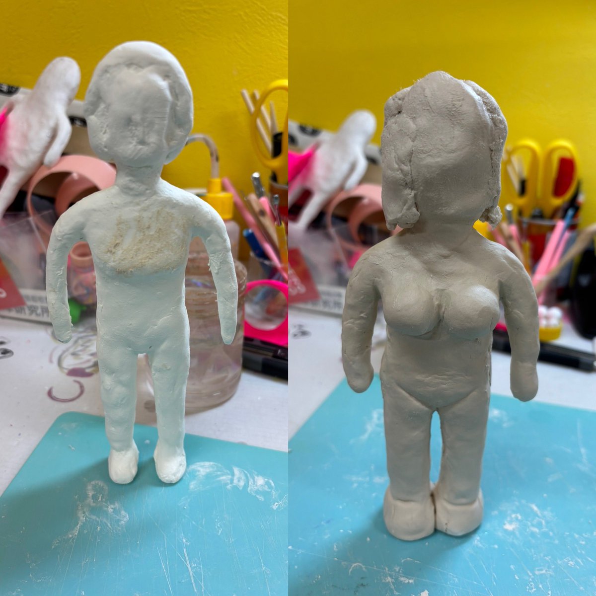 粘土をやってます 楽しい