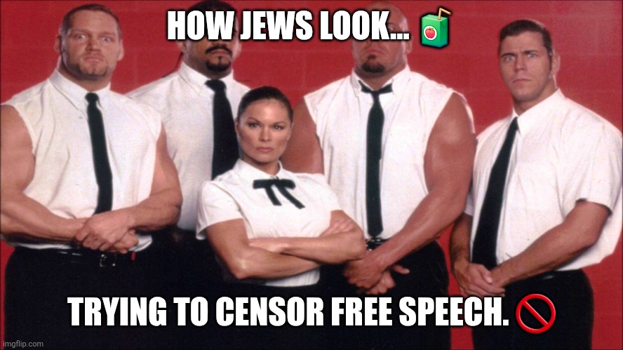 MikeLivingstone's tweet image. ­A meme for all of the champions of free speech, who are fans of the WWE's attitude era...

#WWE 💪🏻
#AttitudeEra 🖕🏻
#RightToCensor 🚫
#Jews 🧃
#FreeSpeech 🇺🇸
#Antisemitism 🧃