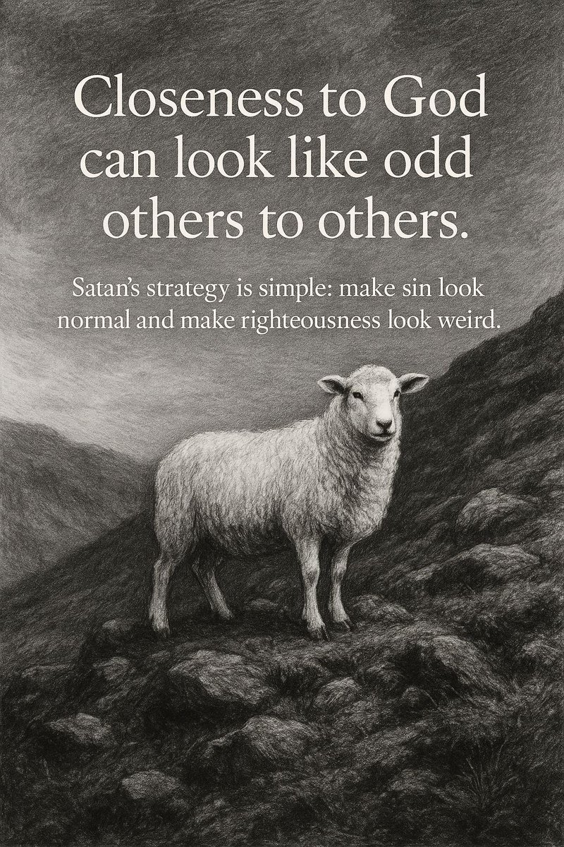 The closer you walk with God, the more “weird” you’ll look to the timeline. That’s part of the playbook: normalize sin, label holiness as cringe. Stay weird. Stay holy. 🙏⚔️✨