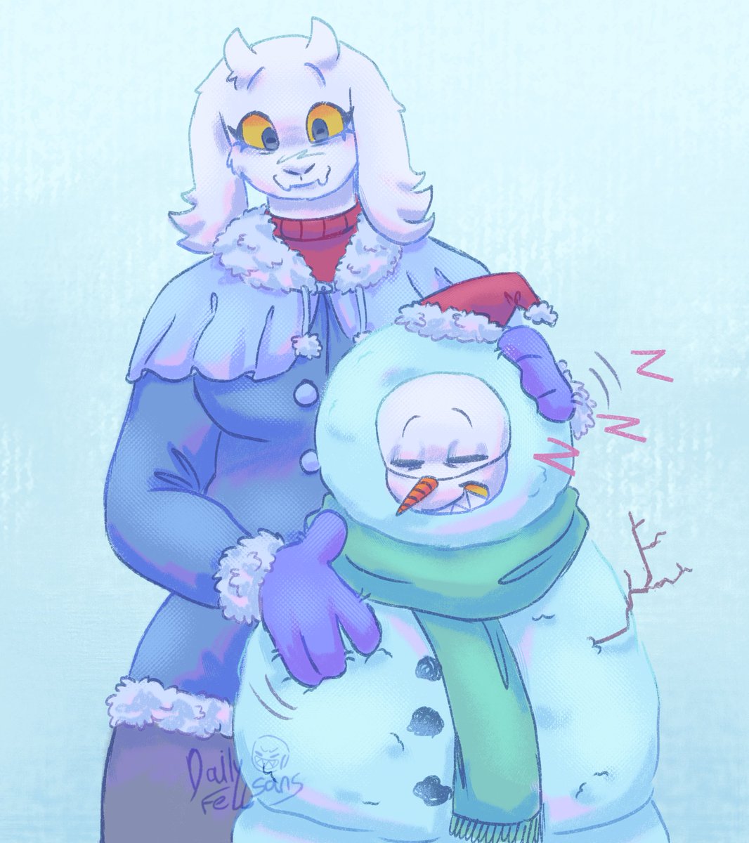 dailyfellysansy's tweet image. ★ day 125.
Now he is a snowman☃️
#fellsans #underfellsans #felltoriel #underfelltoriel #soriel #underfellsoriel
