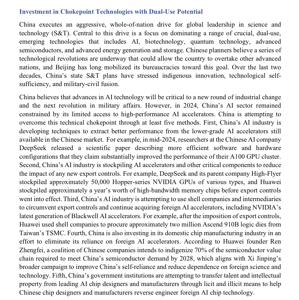 michaelsobolik's tweet image. 👀 The newly released China Military Power Report from @DeptofWar confirms what Nvidia CEO Jensen Huang has denied: Chinese entities have skirted US export controls to procure high-end AI chips.