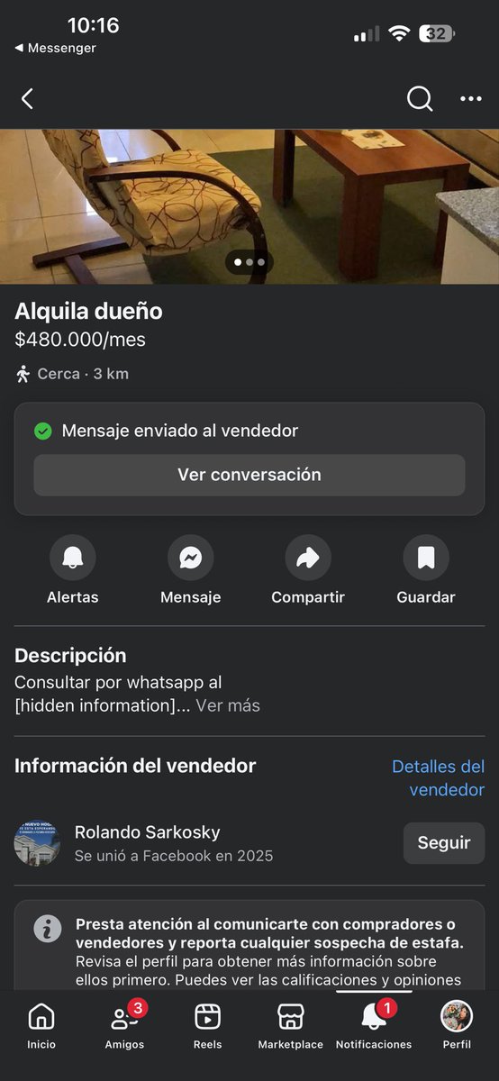 vickyymd's tweet image. Si les ofrecen un depto en avenida rivadavia 2328 y adolfo alsina 521 NO FIRMEN ES ESTAFA! Y los propietarios reales deben ser cómplices. siguen estafando a las personas publicando propiedades con las que tienen acceso, y son UN GRUPO ORGANIZADO Miguel giaquinto dni. 33.590.181